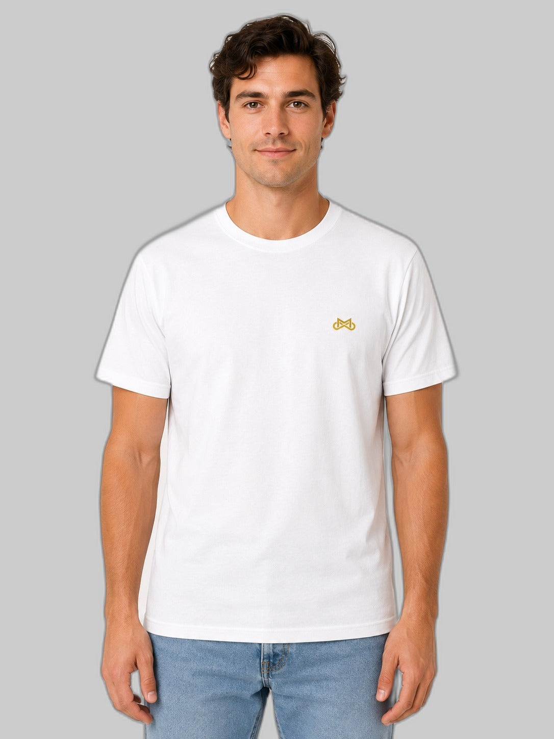 Unisex Childhood Cancer Crest Embroidered T-Shirt by Infinite Motiv
