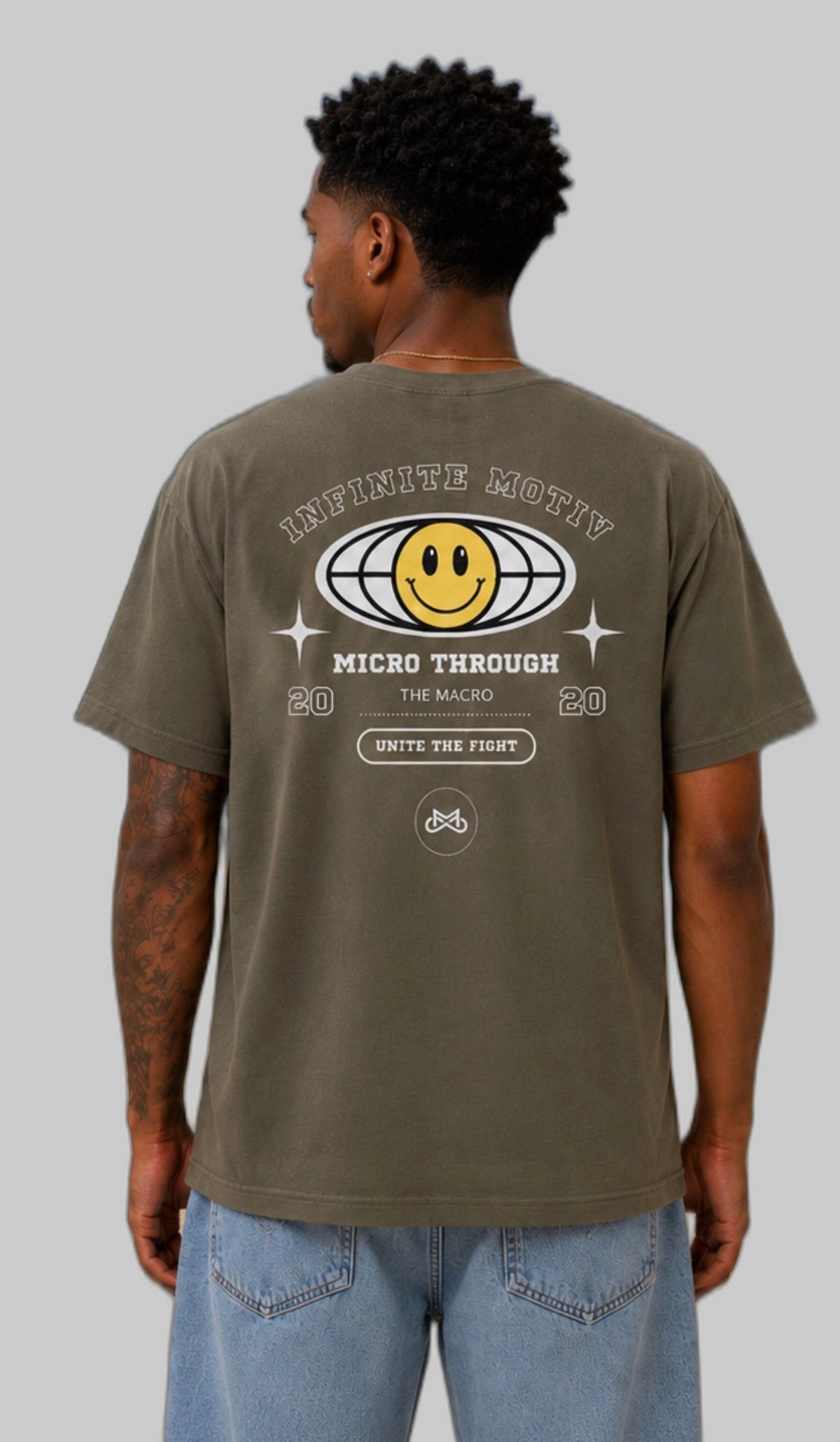 Smile and Micro Embroidered T-Shirt