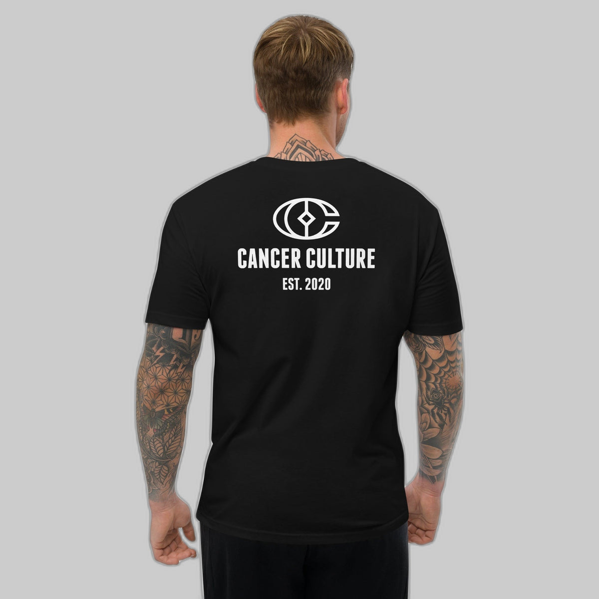 Standing Strong: Men's Cancer Awareness Black t-Shirt, cancer survivor