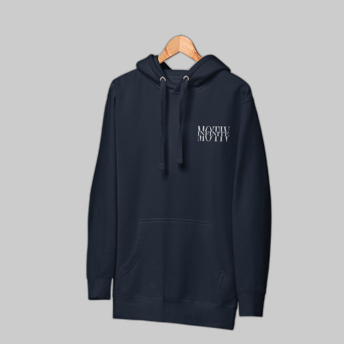Stacked Motiv Unisex Hoodie | White Text