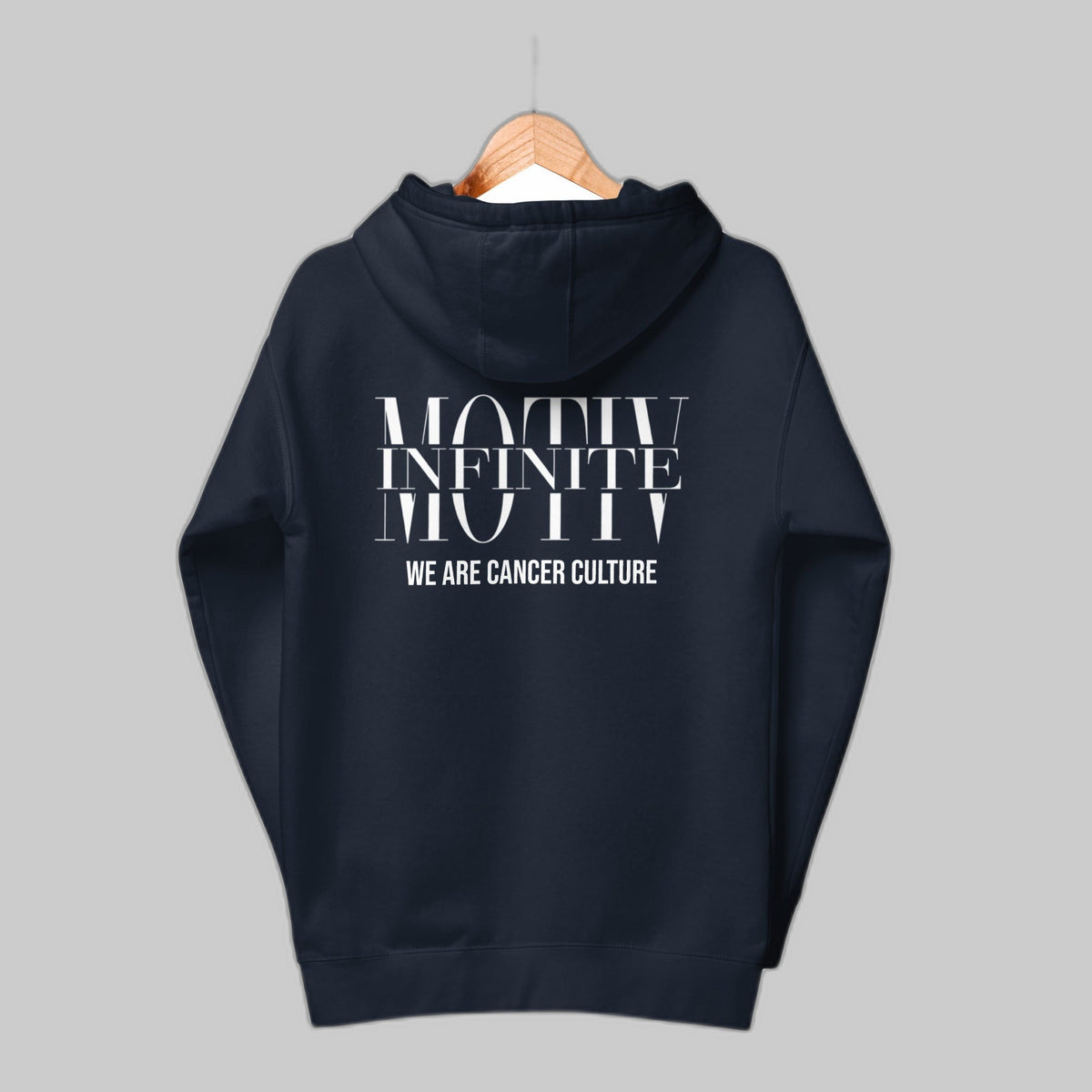 Stacked Motiv Unisex Hoodie | White Text