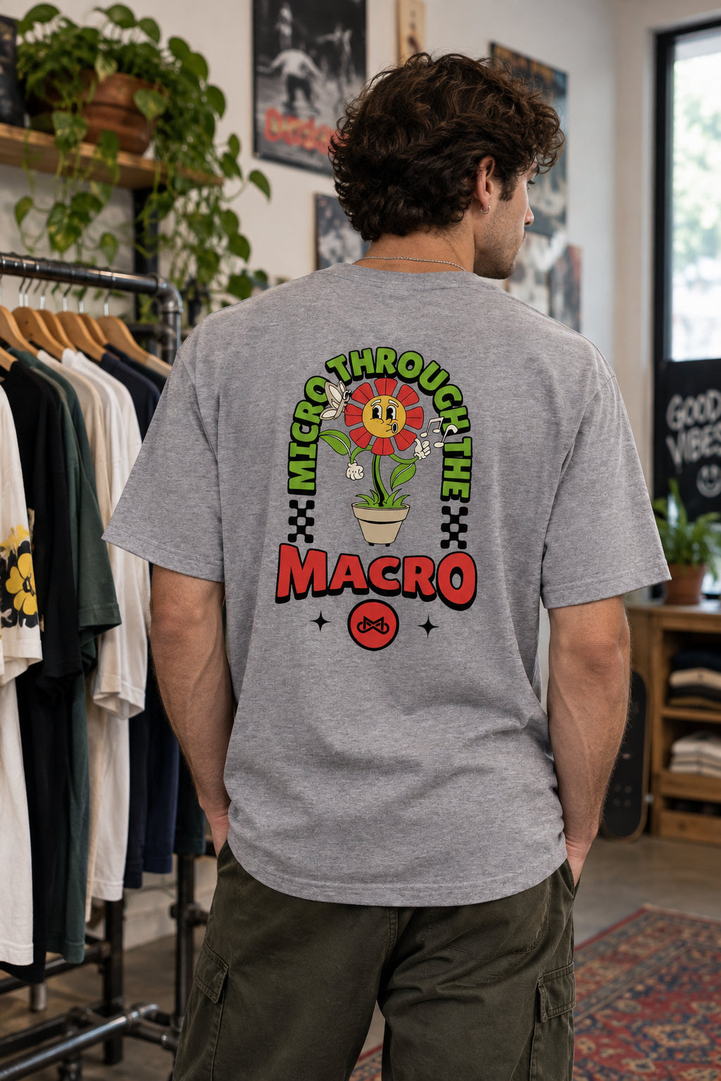 Men's Flower Power Embroidered Tee