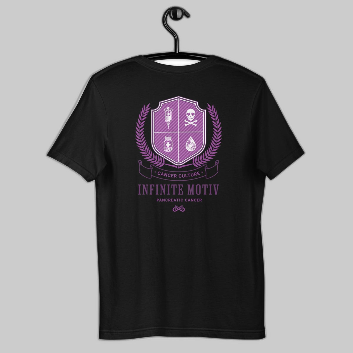 Unisex Pancreatic Cancer Crest Embroidered t-shirt