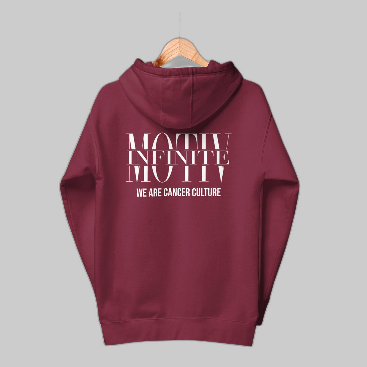 Stacked Motiv Unisex Hoodie | White Text