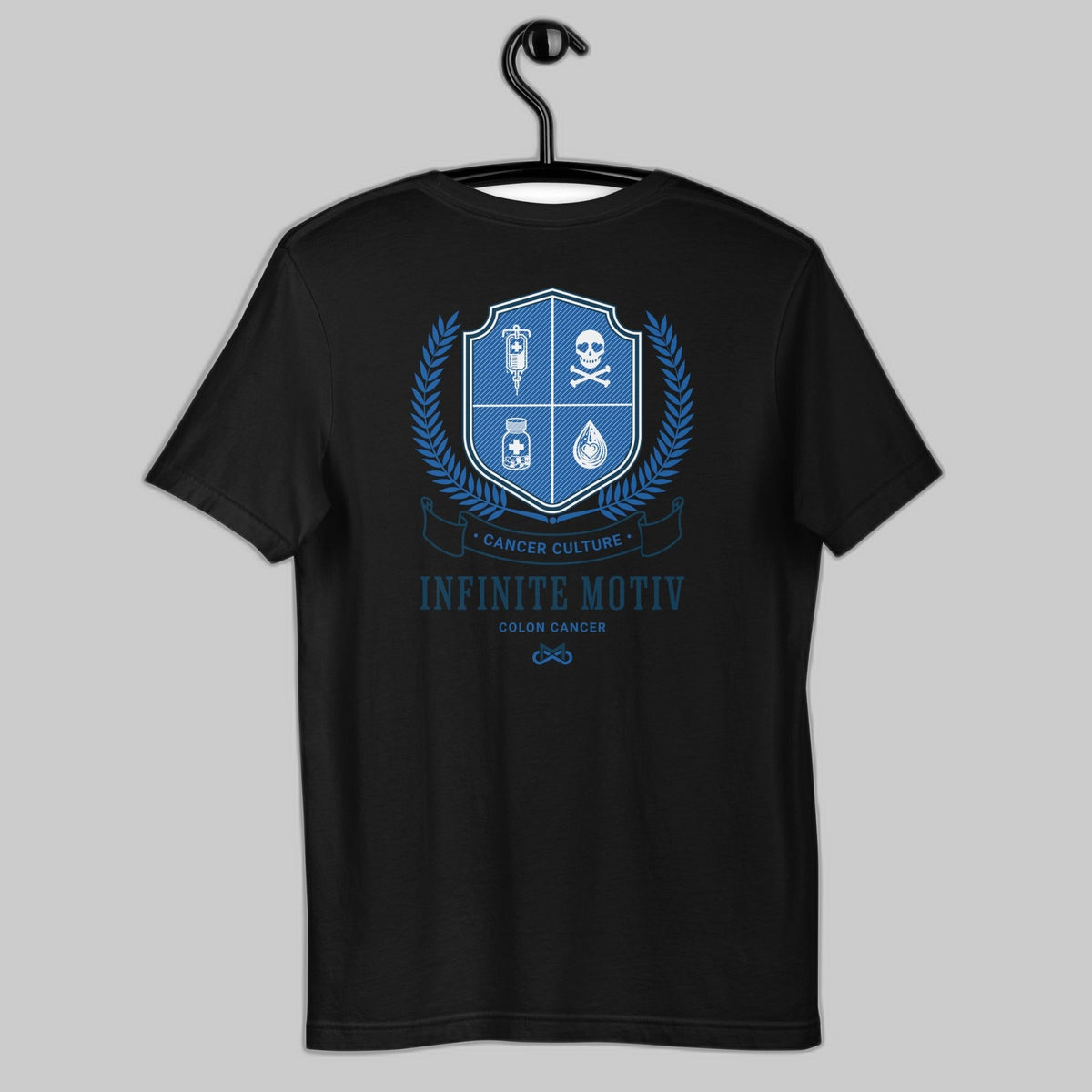 Colon Cancer Crest Embroidered Unisex T-Shirt
