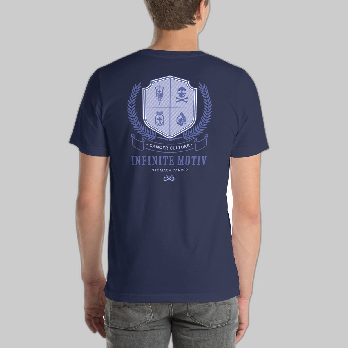 Unisex Stomach Cancer Crest Embroidered t-shirt