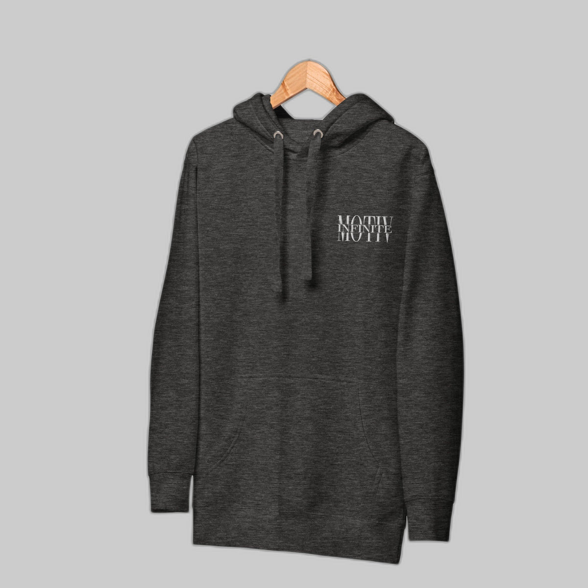 Stacked Motiv Unisex Hoodie | White Text