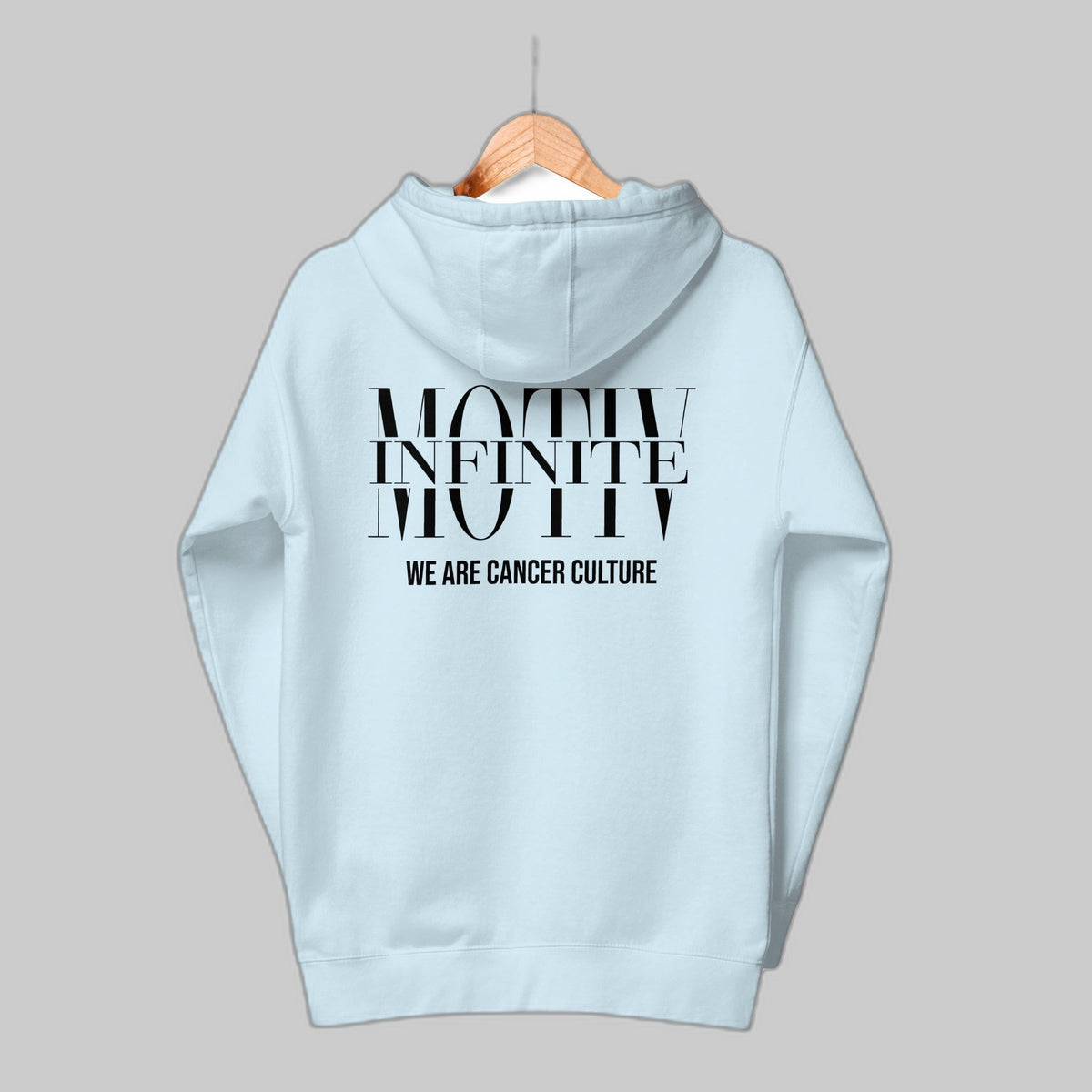 Stacked Motiv CancerCulture® Hoodie | Black Text