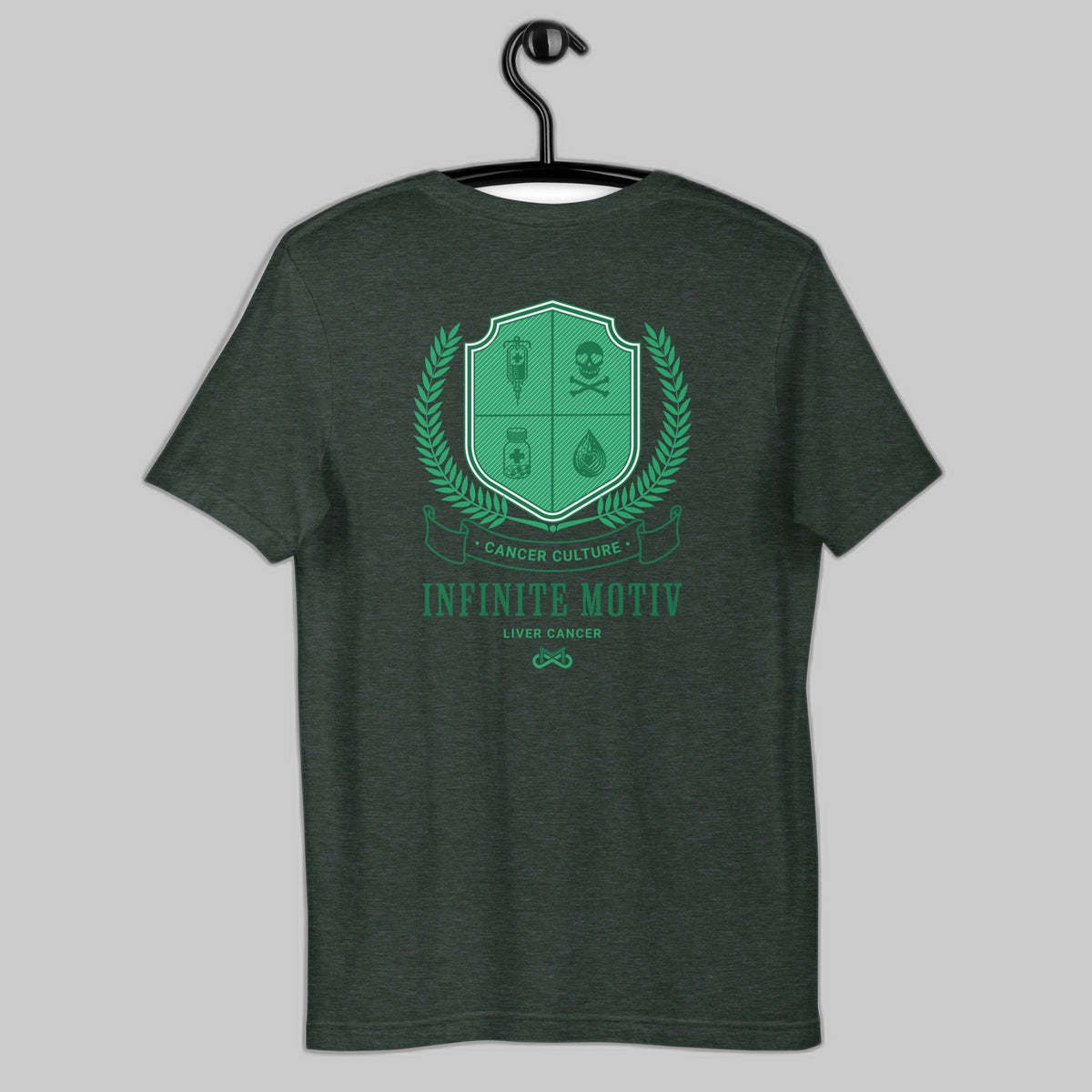 Unisex Liver Cancer Crest Embroidered t-shirt