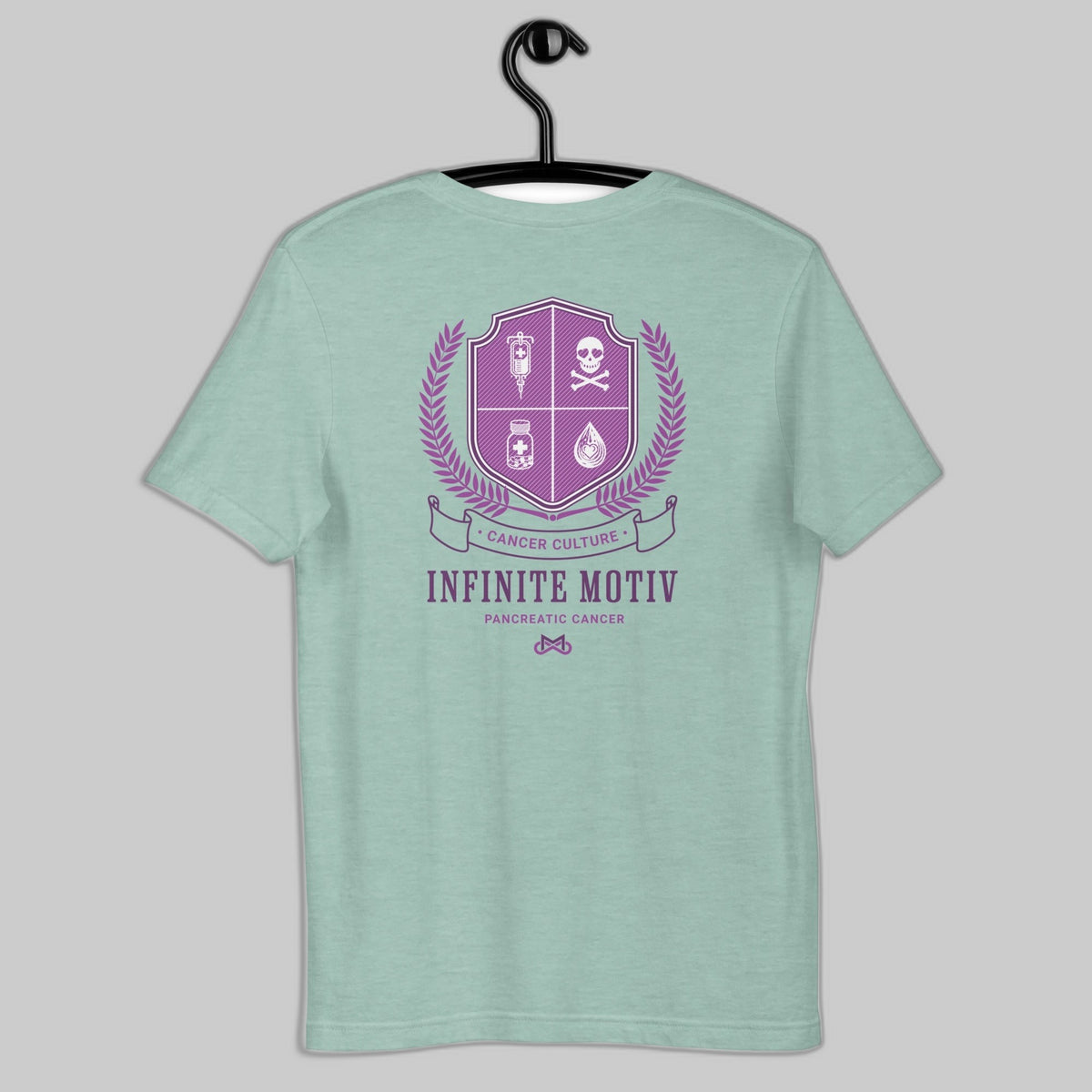 Unisex Pancreatic Cancer Crest Embroidered t-shirt