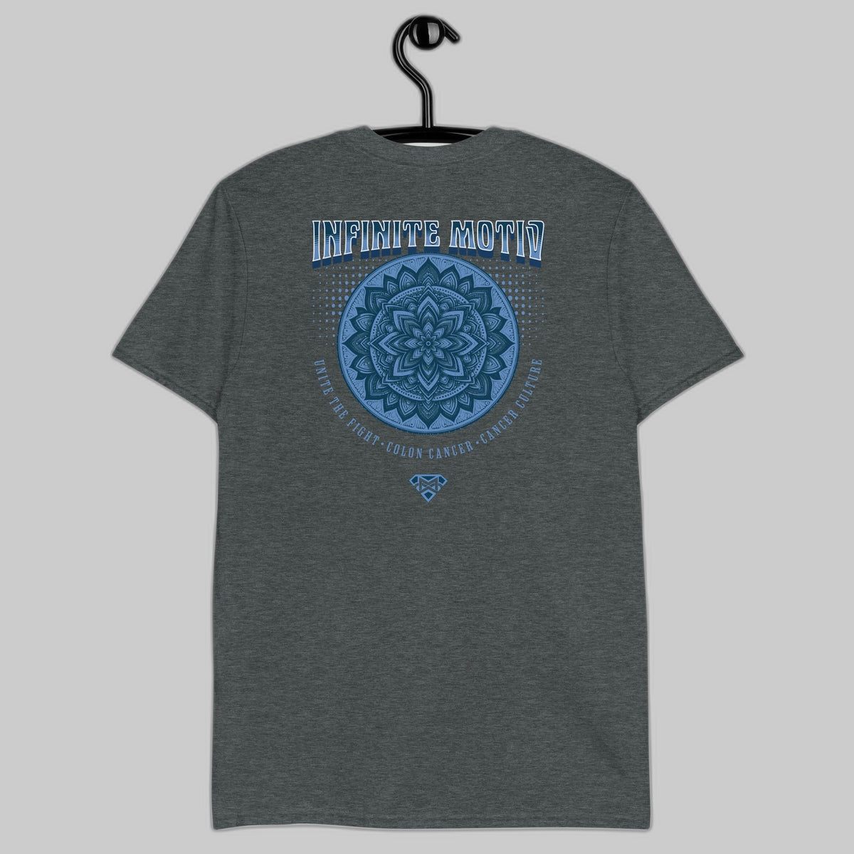 Colon Cancer Mandala Embroidered Unisex T-Shirt