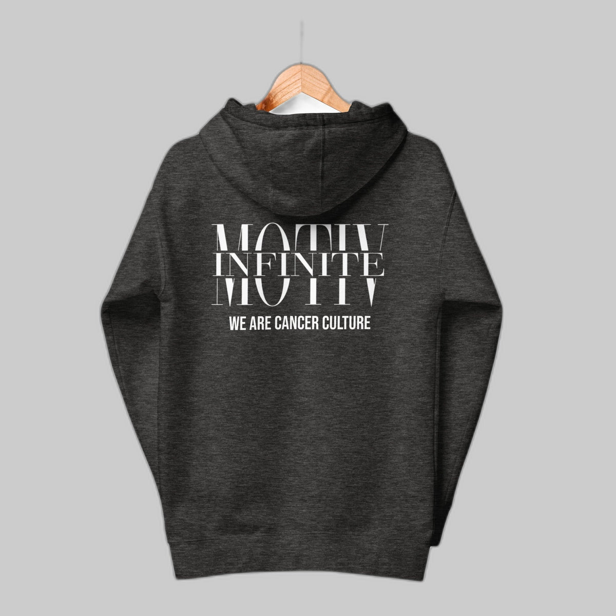 Stacked Motiv Unisex Hoodie | White Text