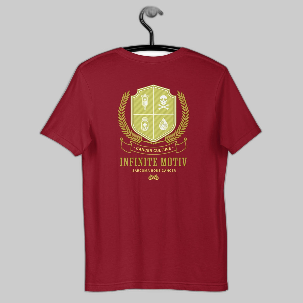 Unisex Sarcoma Bone Cancer Crest Embroidered t-shirt