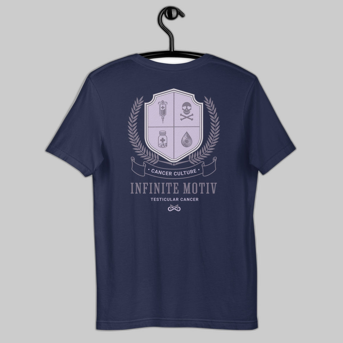 Unisex Testicular Cancer Crest Embroidered t-shirt
