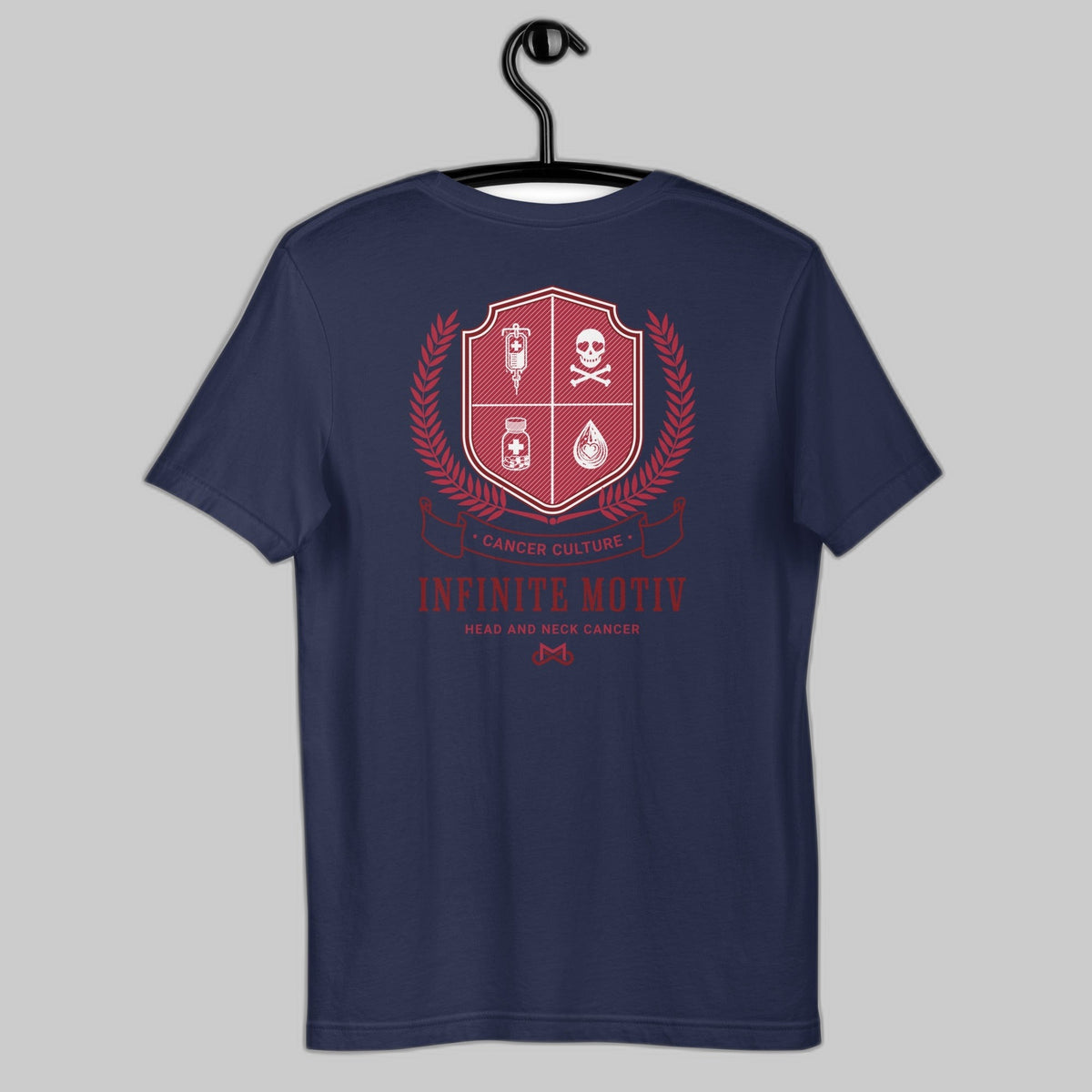 Unisex Head and Neck Cancer Crest Embroidered t-shirt
