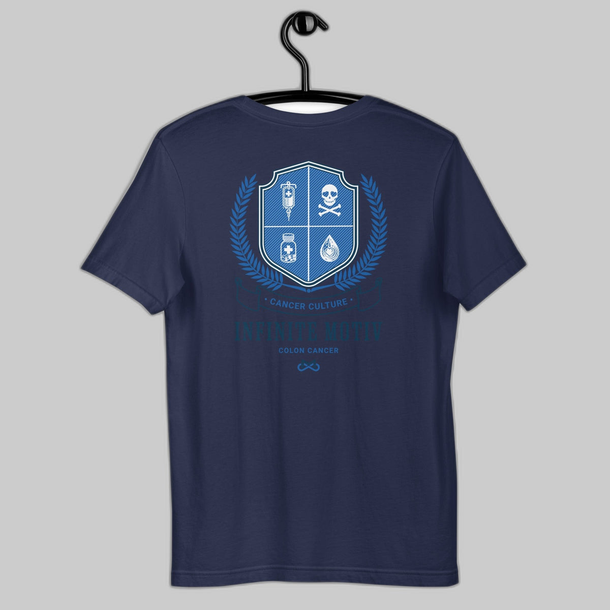 Colon Cancer Crest Embroidered Unisex T-Shirt