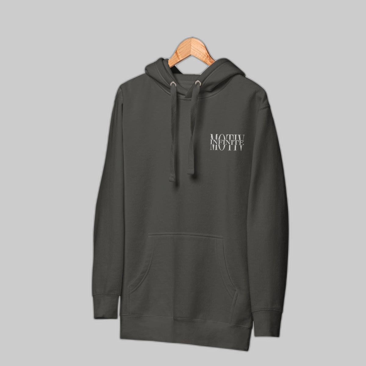 Stacked Motiv Unisex Hoodie | White Text