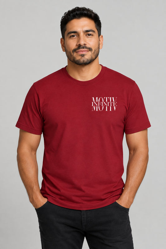 Stacked Motiv White Ink Unisex T-Shirt