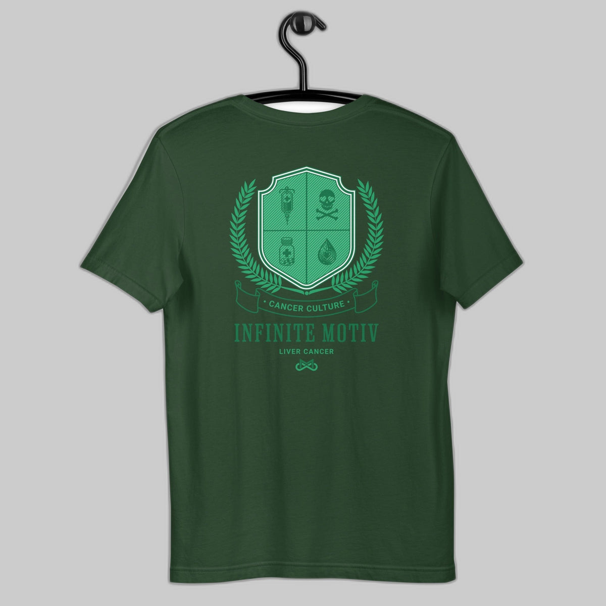 Unisex Liver Cancer Crest Embroidered t-shirt