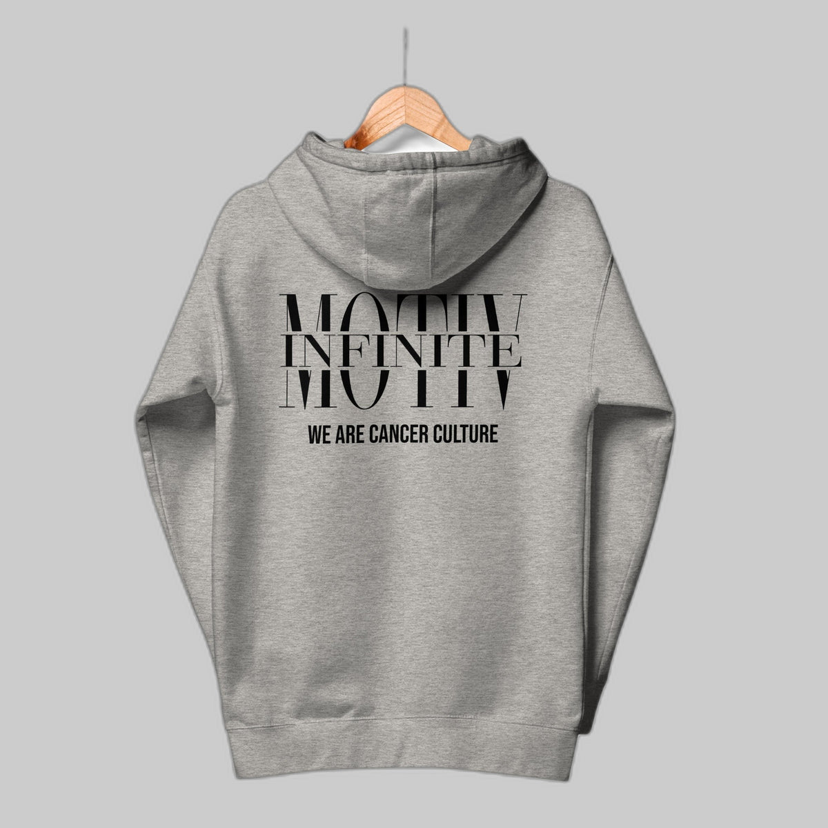 Stacked Motiv CancerCulture® Hoodie | Black Text