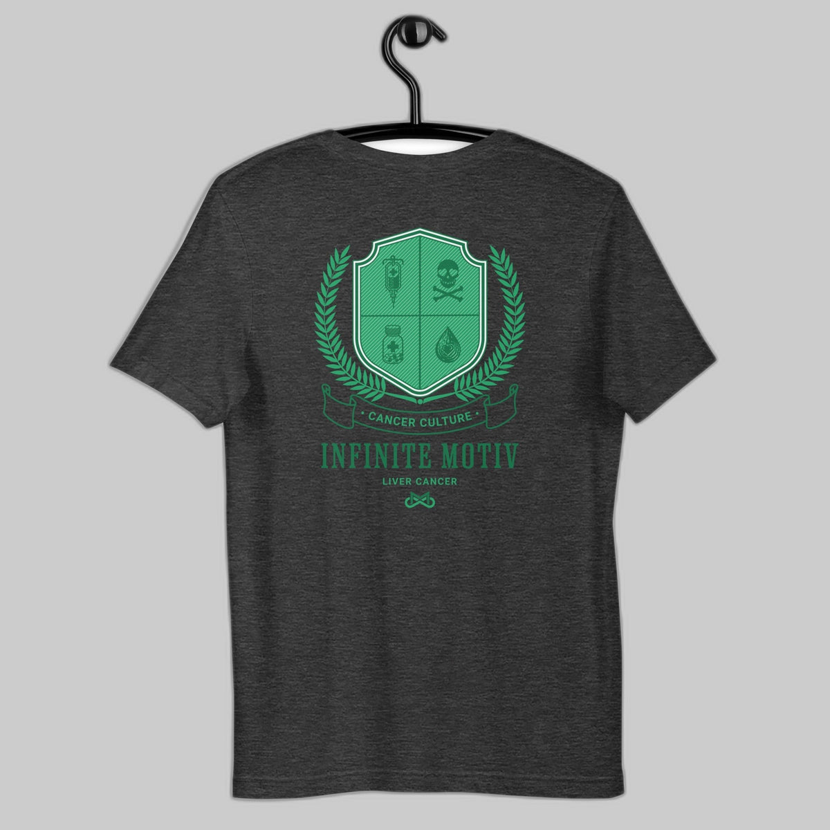 Unisex Liver Cancer Crest Embroidered t-shirt