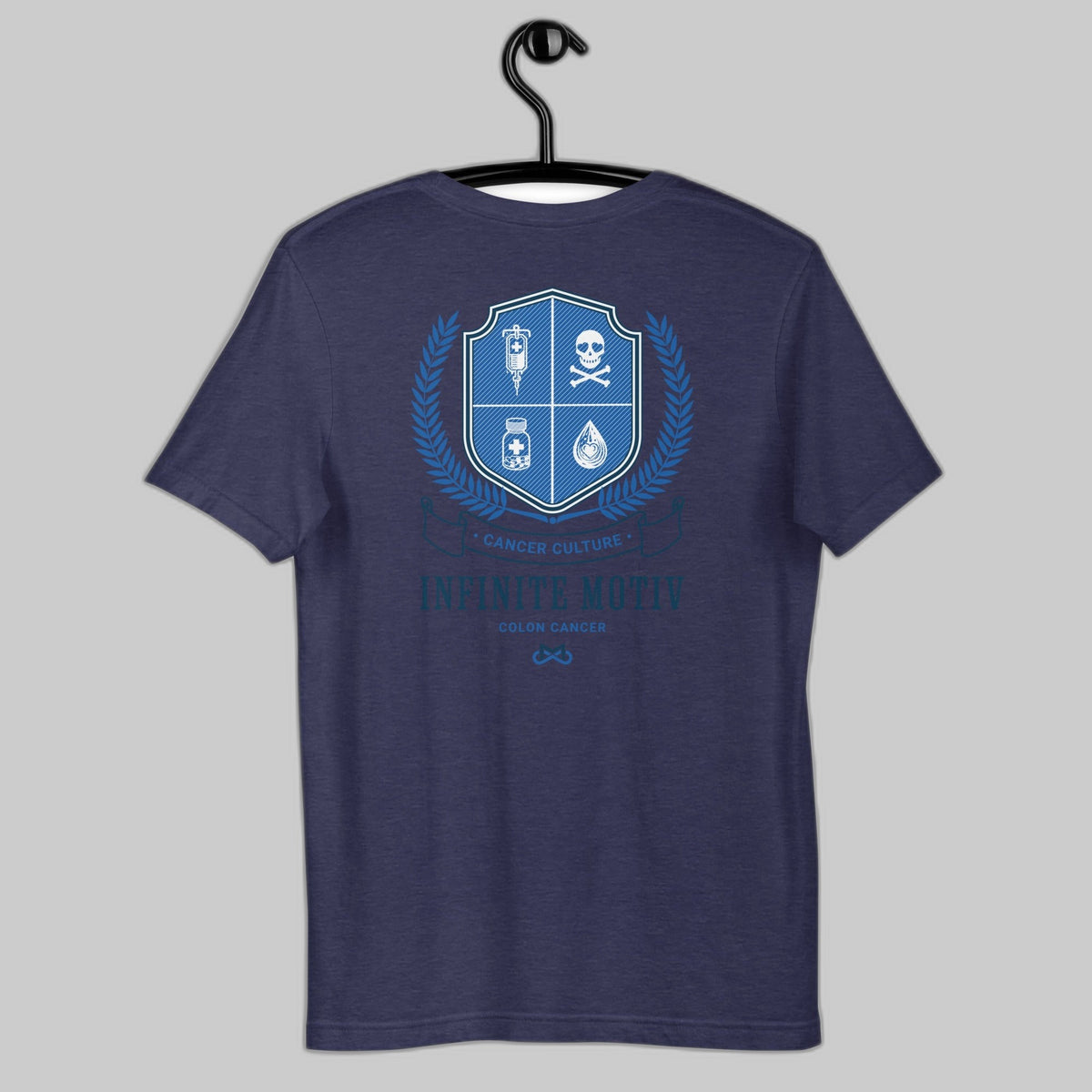 Colon Cancer Crest Embroidered Unisex T-Shirt