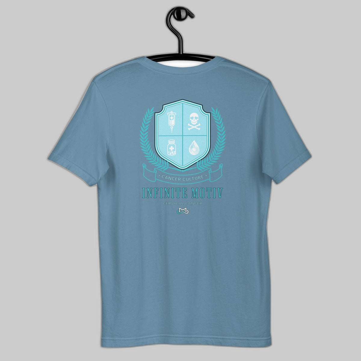 Unisex Cervical Cancer Crest Embroidered t-shirt