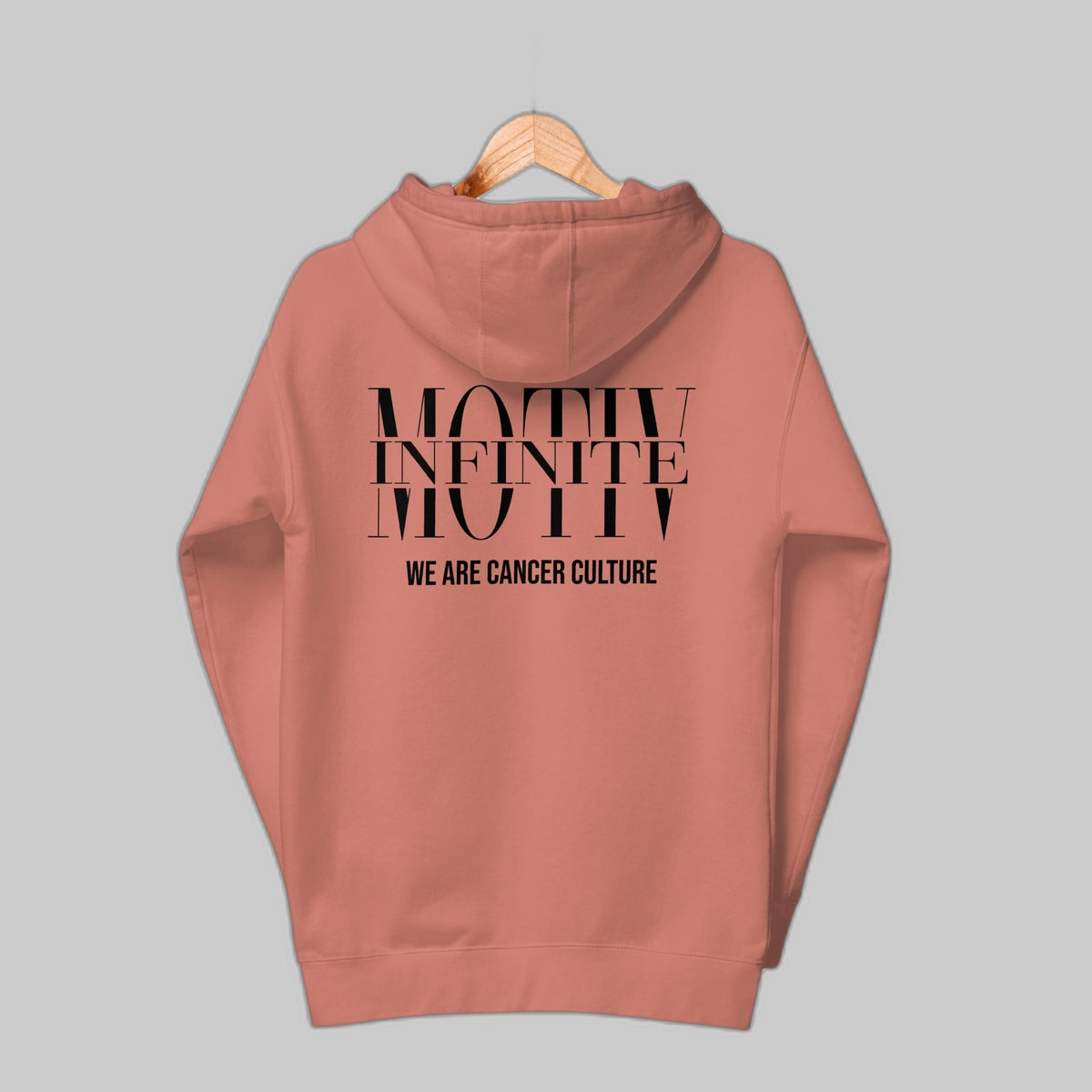 Stacked Motiv CancerCulture® Hoodie | Black Text