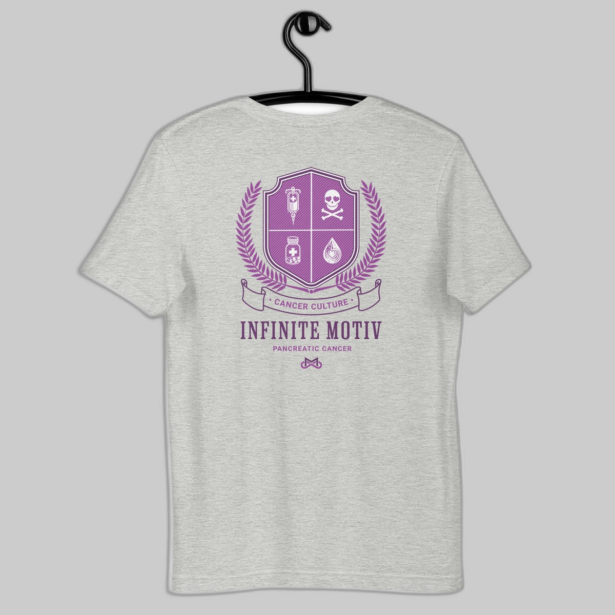 Unisex Pancreatic Cancer Crest Embroidered t-shirt