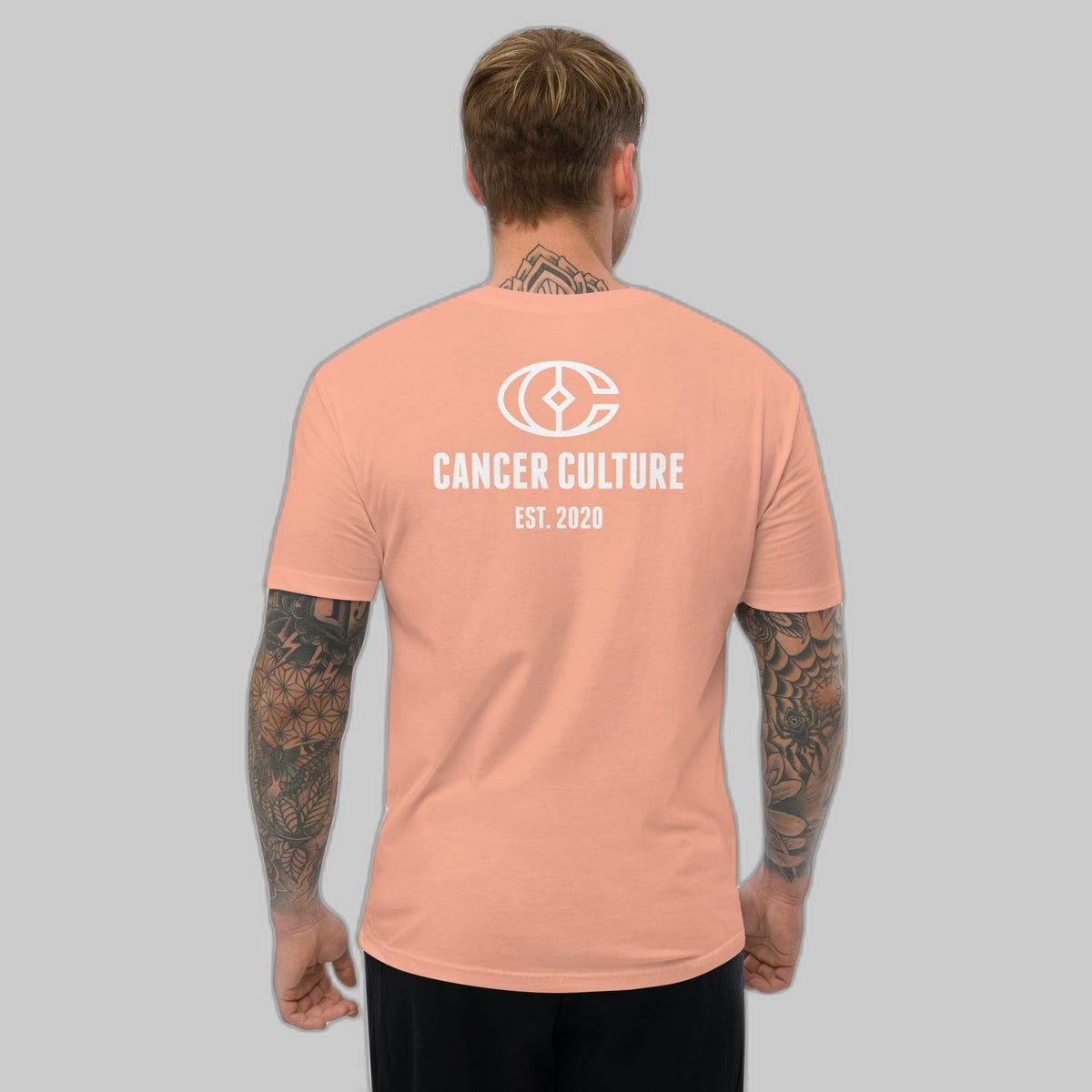 Standing Strong: Men's Cancer Awareness Black t-Shirt, cancer survivor