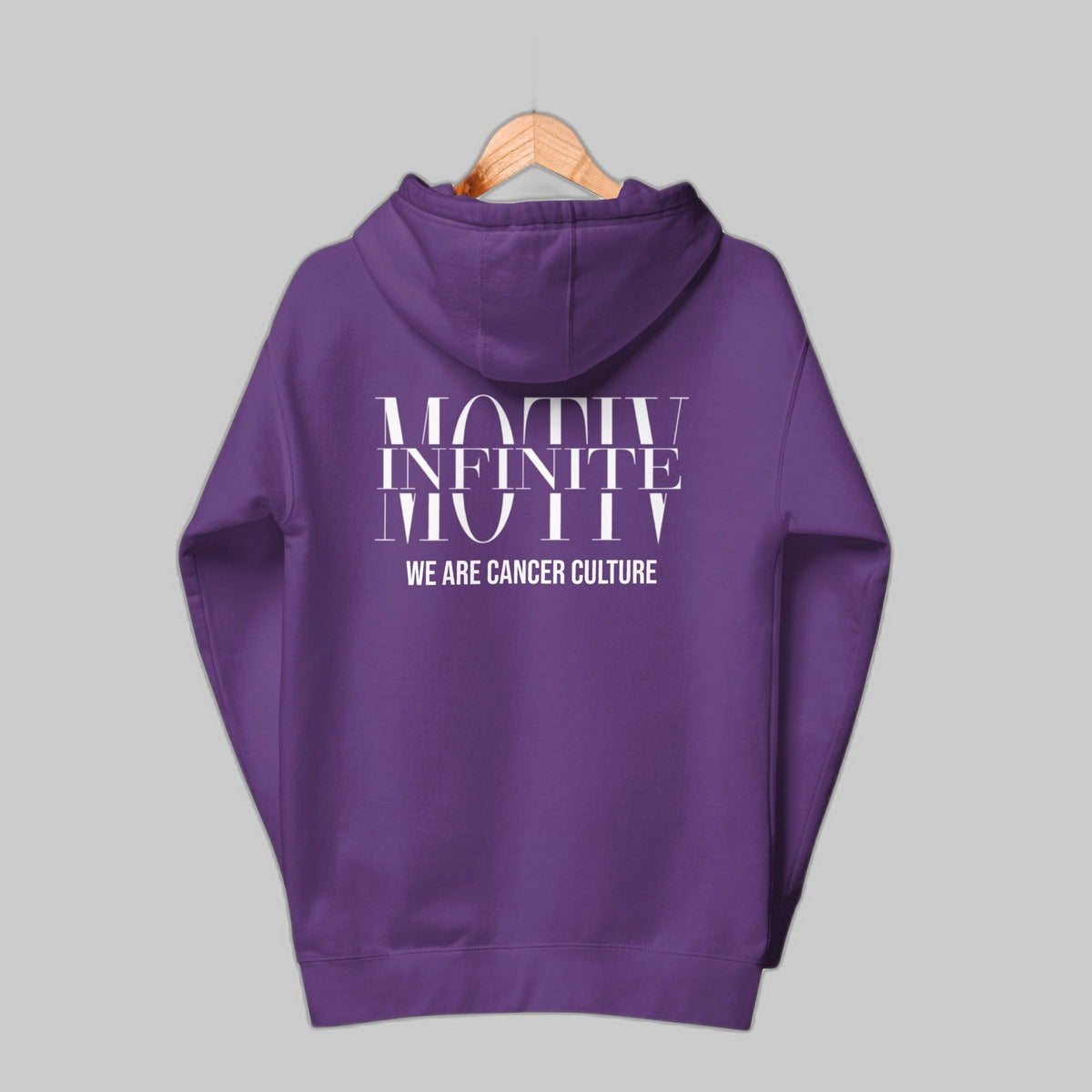 Stacked Motiv Unisex Hoodie | White Text