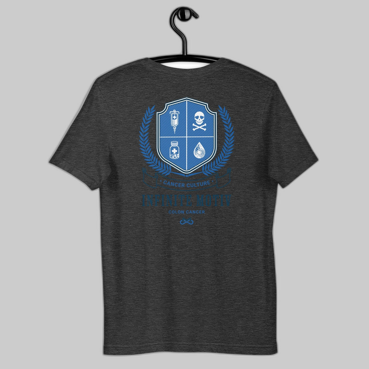 Colon Cancer Crest Embroidered Unisex T-Shirt