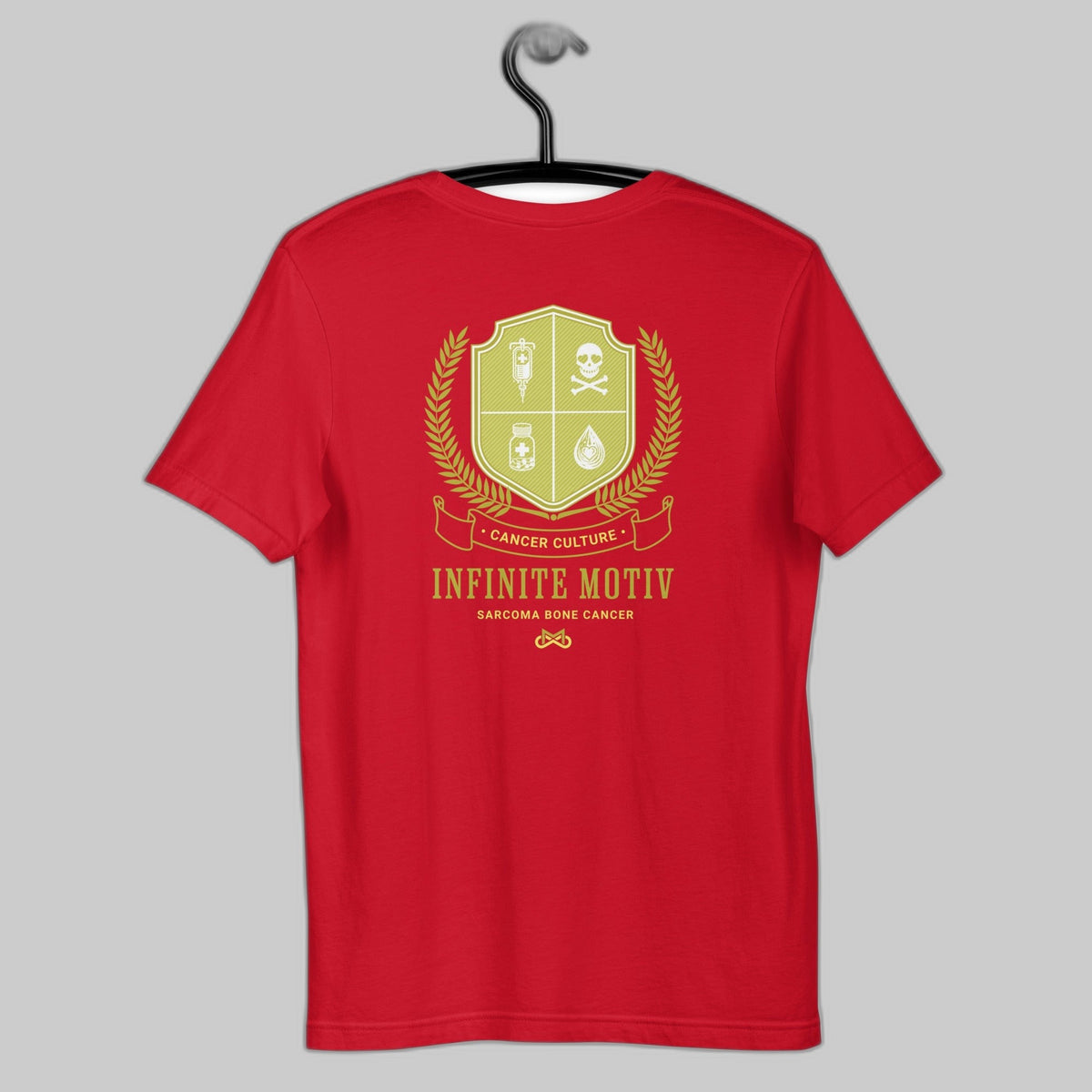 Unisex Sarcoma Bone Cancer Crest Embroidered t-shirt