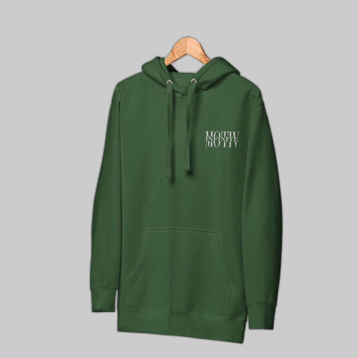 Stacked Motiv Unisex Hoodie | White Text