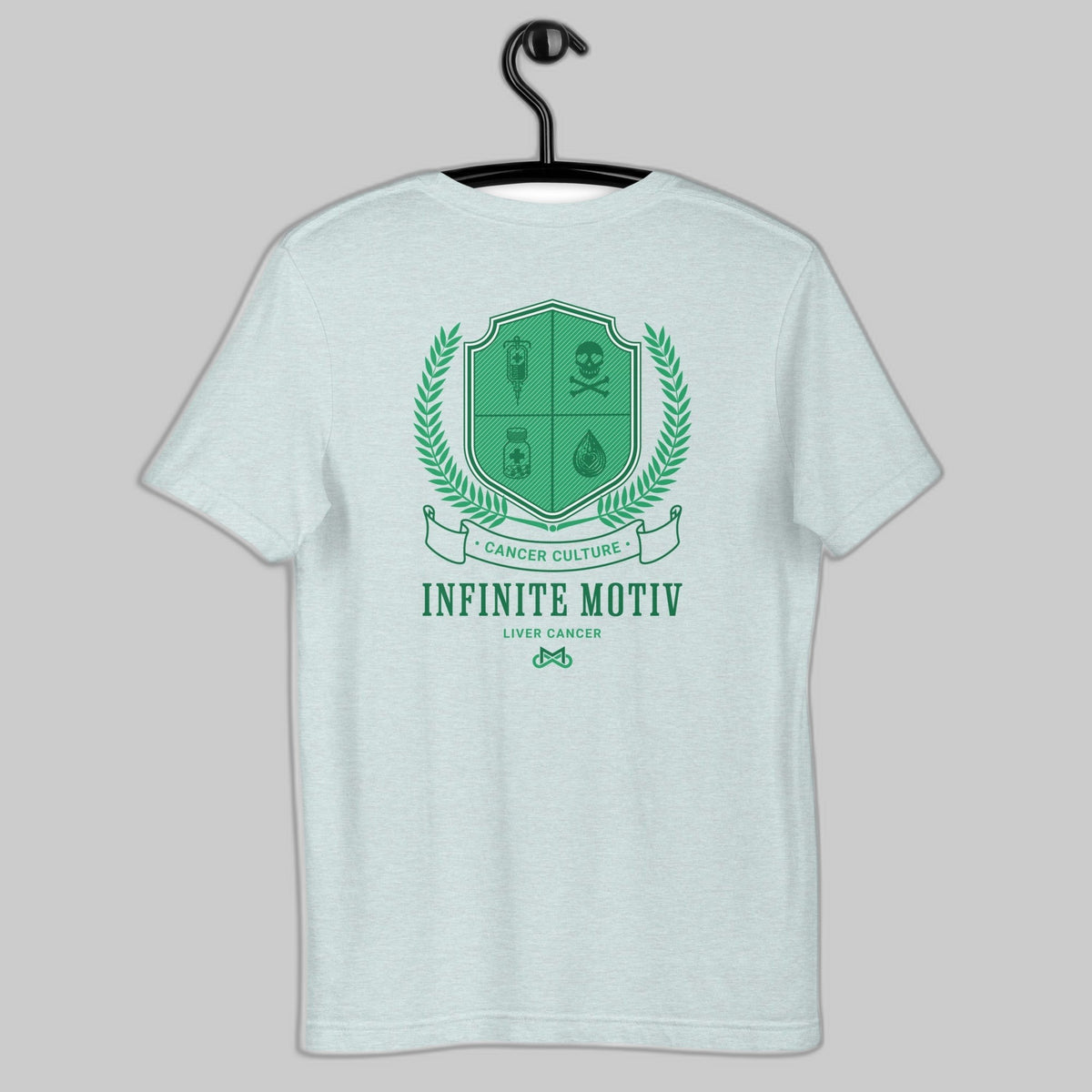 Unisex Liver Cancer Crest Embroidered t-shirt