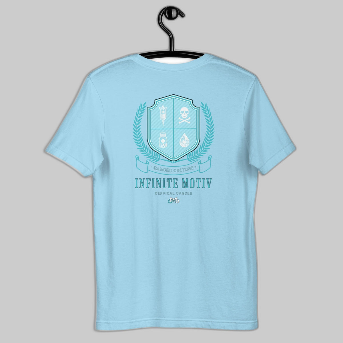 Unisex Cervical Cancer Crest Embroidered t-shirt