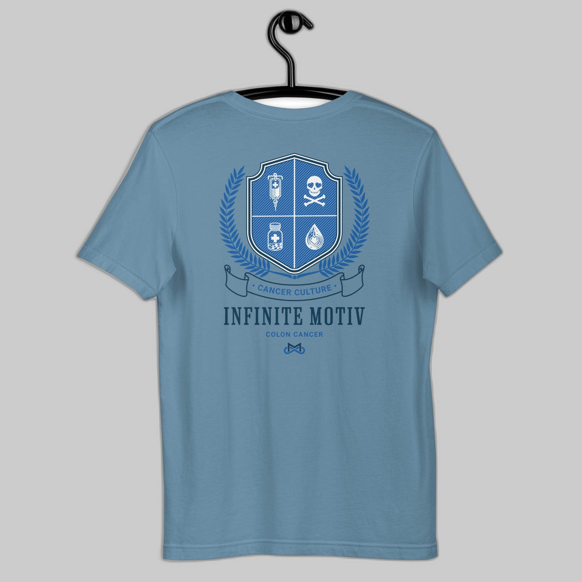 Colon Cancer Crest Embroidered Unisex T-Shirt