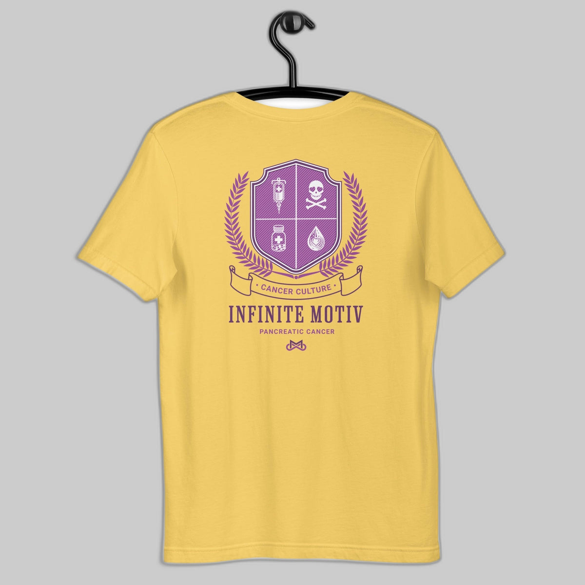 Unisex Pancreatic Cancer Crest Embroidered t-shirt