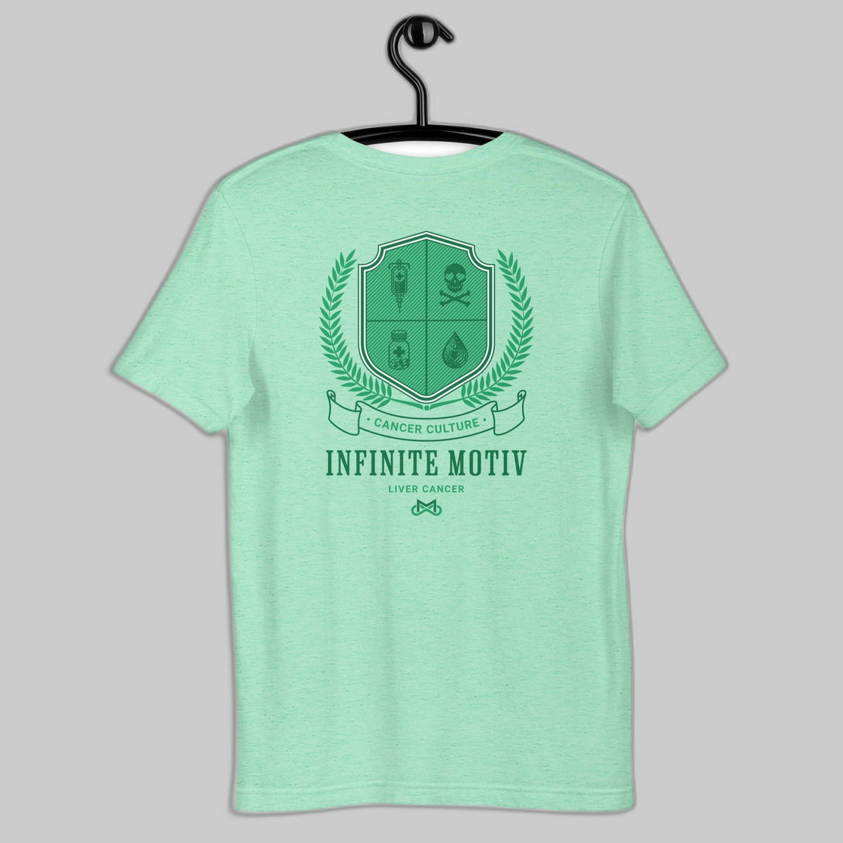 Unisex Liver Cancer Crest Embroidered t-shirt