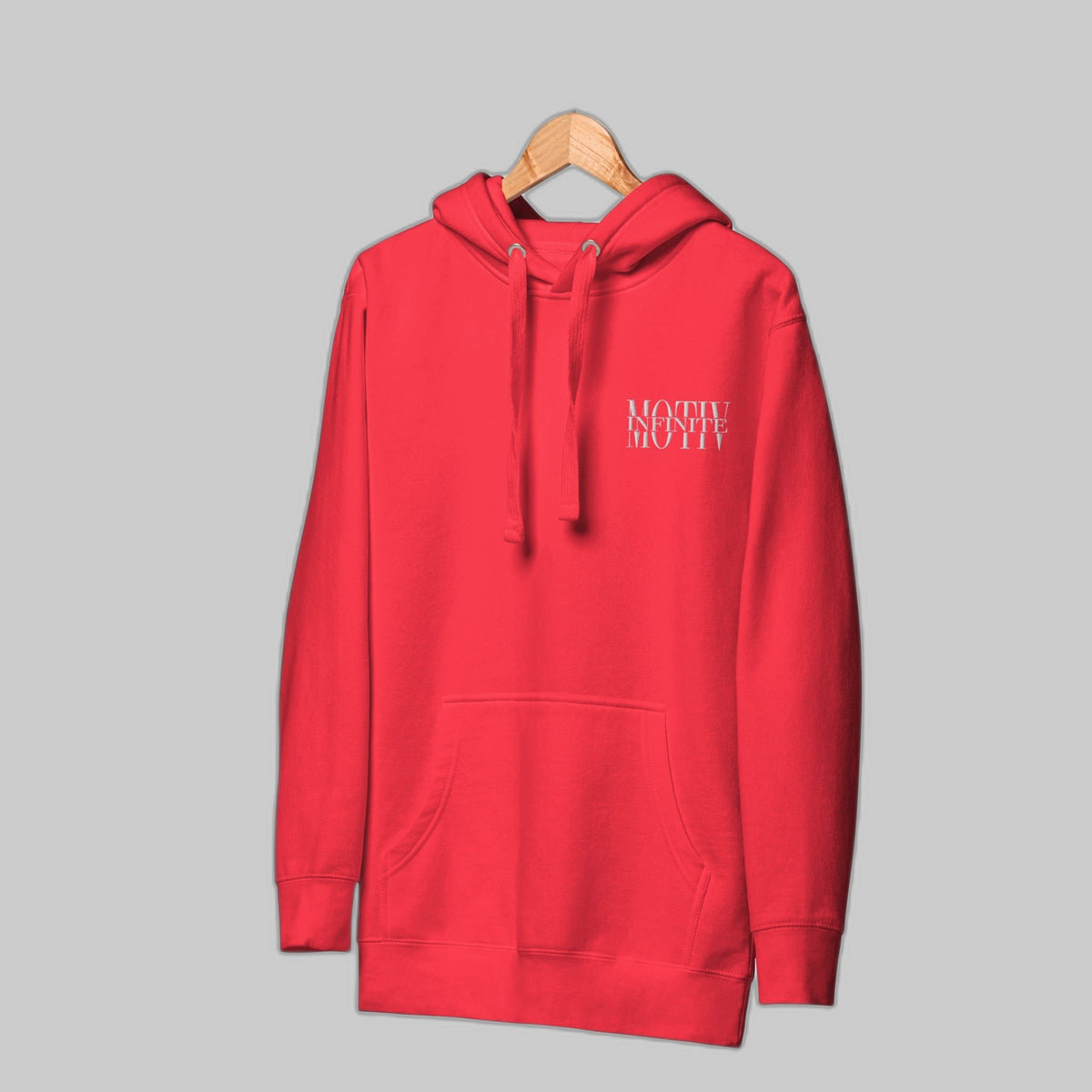 Stacked Motiv Unisex Hoodie | White Text
