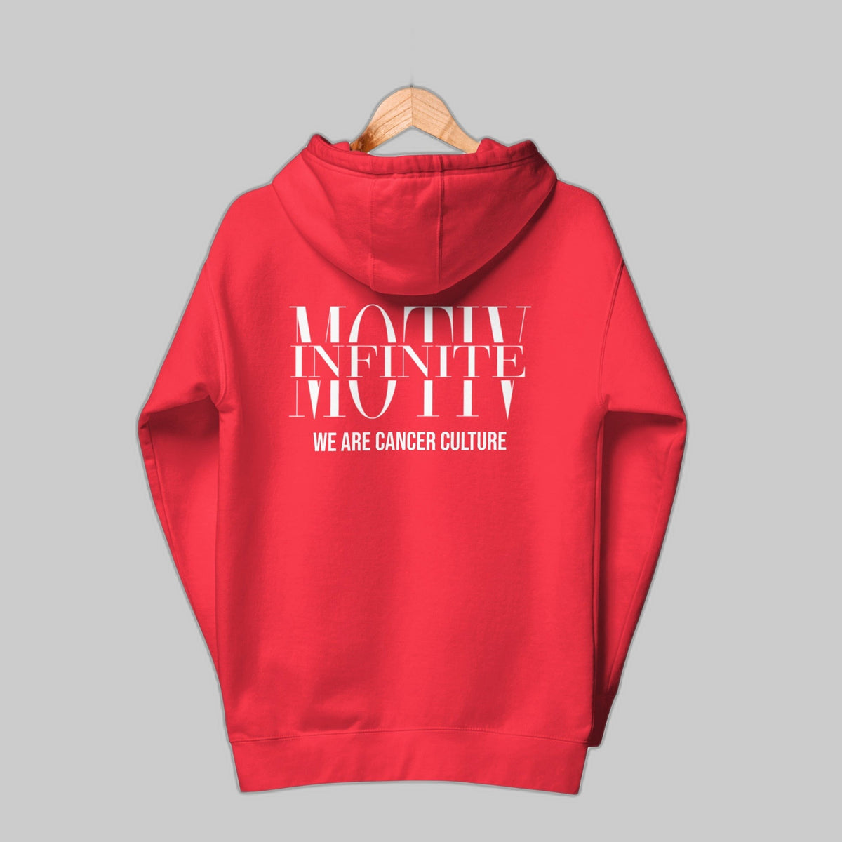 Stacked Motiv Unisex Hoodie | White Text