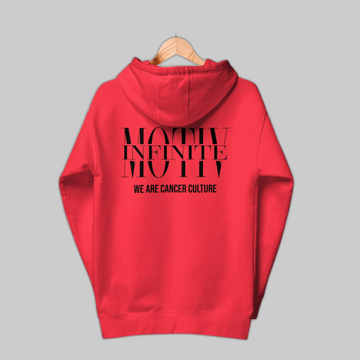 Stacked Motiv CancerCulture® Hoodie | Black Text