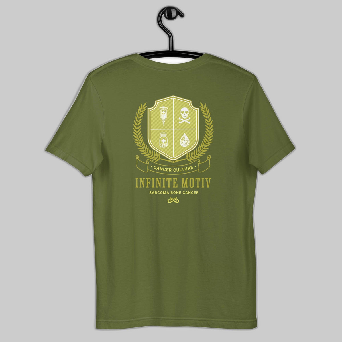 Unisex Sarcoma Bone Cancer Crest Embroidered t-shirt