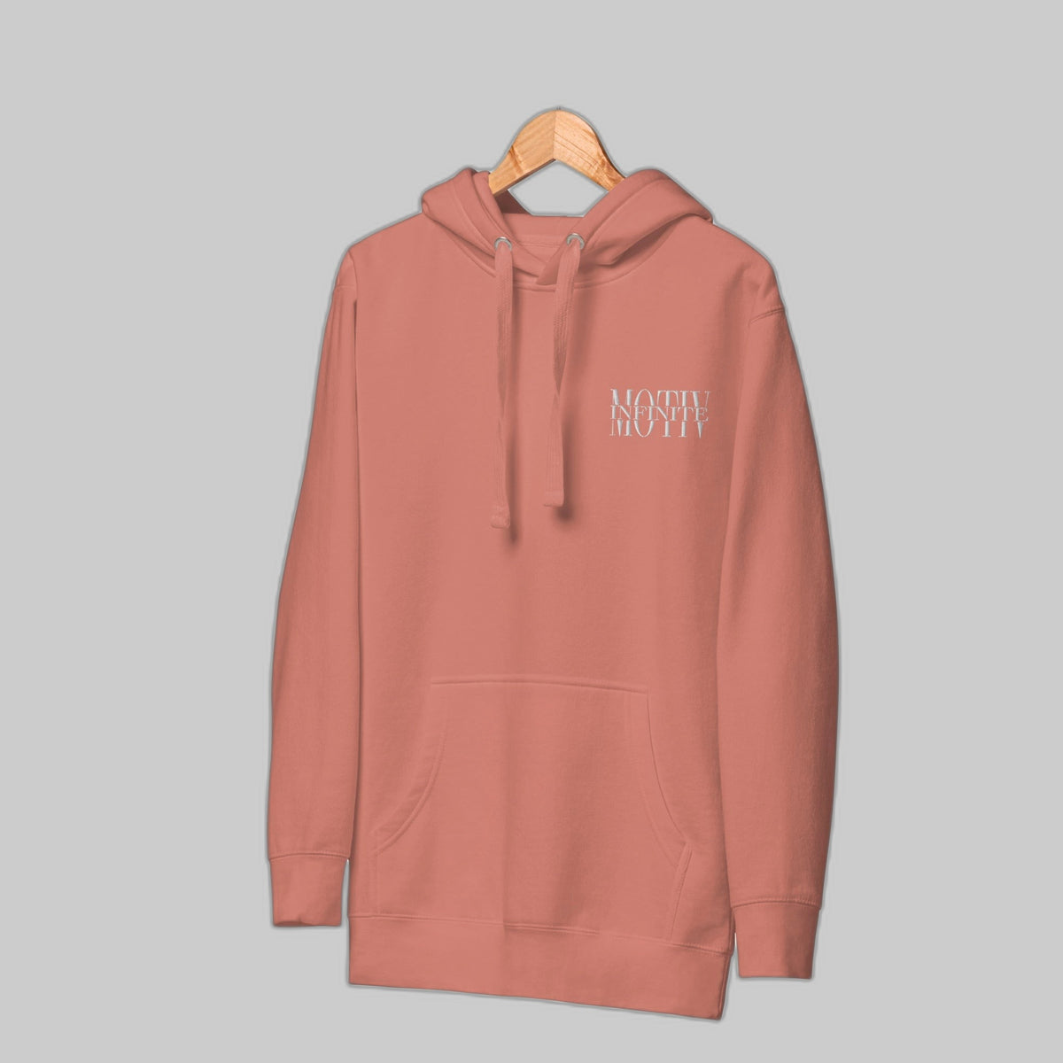 Stacked Motiv Unisex Hoodie | White Text