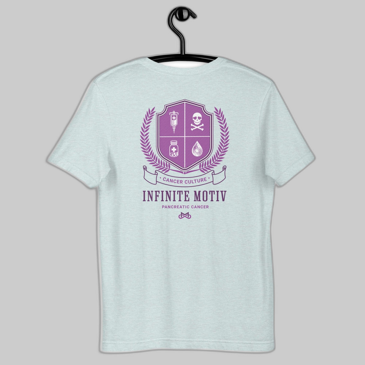 Unisex Pancreatic Cancer Crest Embroidered t-shirt
