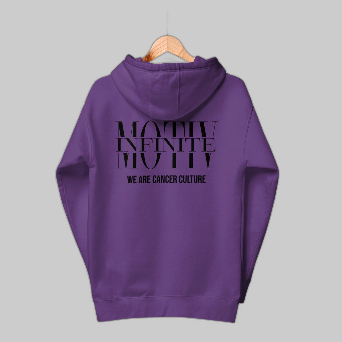 Stacked Motiv CancerCulture® Hoodie | Black Text