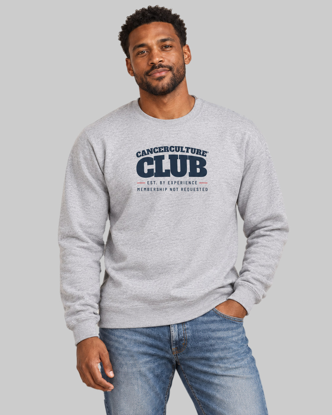 CancerCulture® Club Sweatshirt, Black Text (Front Print)