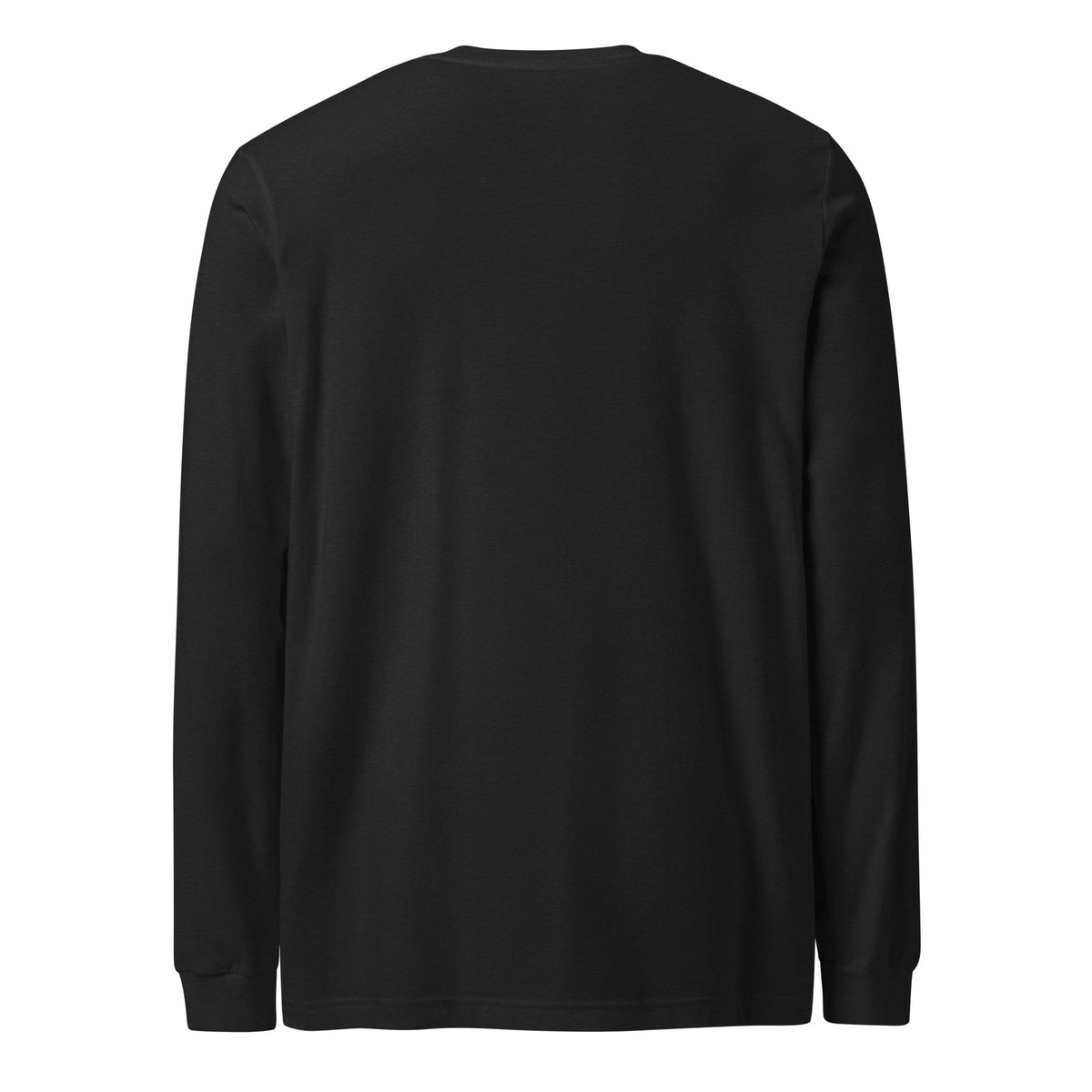 CancerCulture® Club long sleeve, white text front print, Black Heather, back view – cancer survivor gift